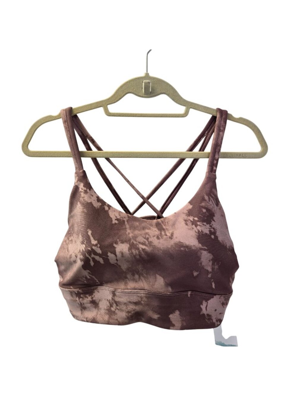 NWT Balance Collection Deuville Mauve Tie Dye Padded Sports Bra Size XL